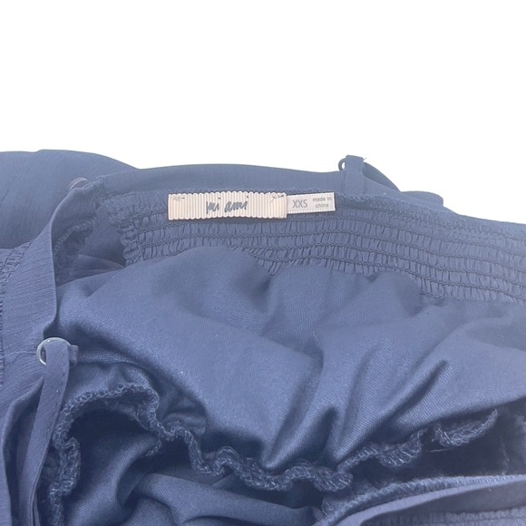 Mi Ami Navy Blue Dress Sleeveless Drawstring Waist Flared Hem XXS - Picture 5 of 7